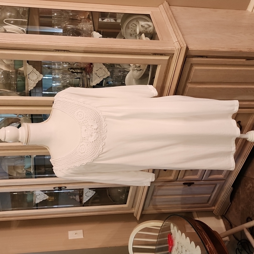 ELLOS Medium White Beach Cover Up